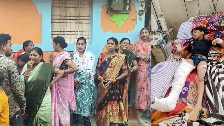 नाली निर्माण के दौरान दीवार गिरने से आठ साल का मासूम बच्चा घायल, ठेकेदार के खिलाफ जुर्म दर्ज कराने स्थानीय निवासी हुए लामबंद
