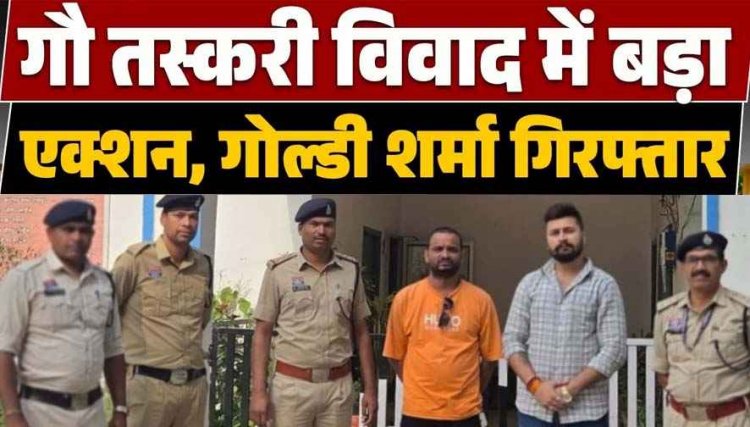थाने के सामने किसान से मारपीट कर जातिगत गालियां और धमकी का वीडियो वायरल, सतनामी समाज की चेतावनी के बाद कथित गौ सेवक गोल्डी शर्मा गिरफ्तार