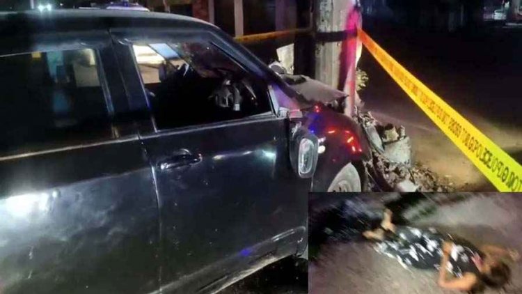 हाईमास्ट पोल से टकराई तेज रफ्तार कार,  रात में घूमने निकली 19 वर्षीय युवती की दर्दनाक मौत, दो युवक गंभीर रूप से घायल, रायपुर रेफर, पसरा मातम
