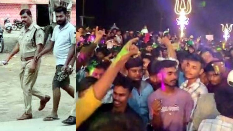 गणेश शोभायात्रा में युवक ने आरक्षक से मारपीट कर फाड़ी वर्दी, गले और छाती में आई चोटें; पुलिस ने गिरफ्तार कर आरोपी का निकाला पैदल जुलूस