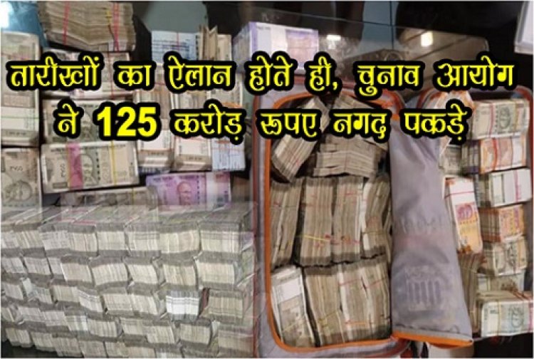 Election Commission :  तारीखों का ऐलान होते ही, चुनाव आयोग ने 125 करोड़ रुपए नगद पकड़े