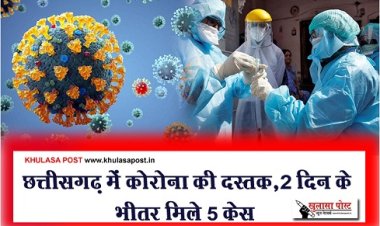 CG News : छत्तीसगढ़ में कोरोना की दस्तक, 2 दिन के भीतर मिले 5 केस