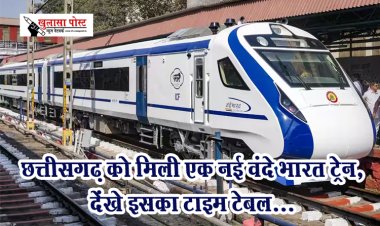 CG News : छत्तीसगढ़ को मिली एक नई वंदे भारत ट्रेन, देंखे इसका टाइम टेबल...