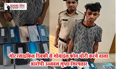 CG News : मोटरसाइकिल डिक्की से मोबाईल फोन चोरी करने वाला आरोपी उज्जवल गुप्ता गिरफ्तार