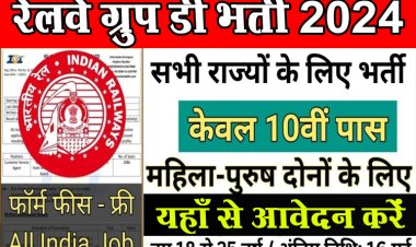 Railway Group D Vacancy : 10वीं पास युवाओं के लिए रेलवे ग्रुप डी भर्ती का नोटिफिकेशन जारी 