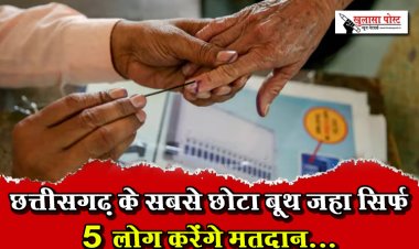छत्तीसगढ़ के सबसे छोटा बूथ जहा सिर्फ 5 लोग करेंगे मतदान...