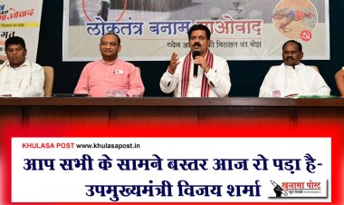 आप सभी के सामने बस्तर आज रो पड़ा है- उपमुख्यमंत्री विजय शर्मा