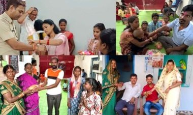 उप जेल में बहनों ने सजाई कैदी भाइयों के हाथ में राखी, ग्रामीण क्षेत्रों में नही रहा भद्रा का कोई असर, ब्रह्माकुमारी बहनों और छात्राओं ने पुलिसकर्मियों को बांधी राखी