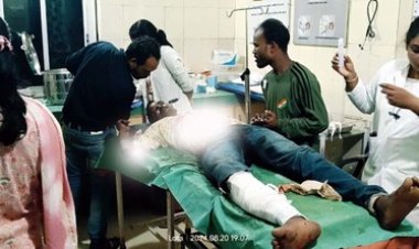 ट्रैक्टर ने मारी मोटरसाइकिल सवार को जोरदार टक्कर, नहीं मिली 108 की सुविधा, आधे घंटे सड़क पर पड़े रहे घायल, 8 साल के बच्चे की मौत, तीन घायल