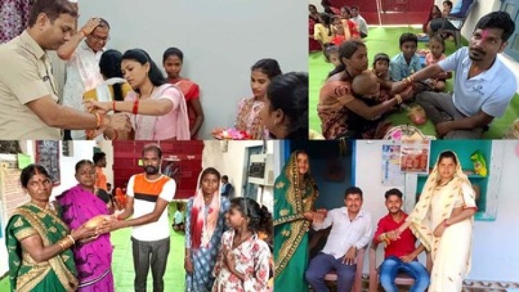 उप जेल में बहनों ने सजाई कैदी भाइयों के हाथ में राखी, ग्रामीण क्षेत्रों में नही रहा भद्रा का कोई असर, ब्रह्माकुमारी बहनों और छात्राओं ने पुलिसकर्मियों को बांधी राखी