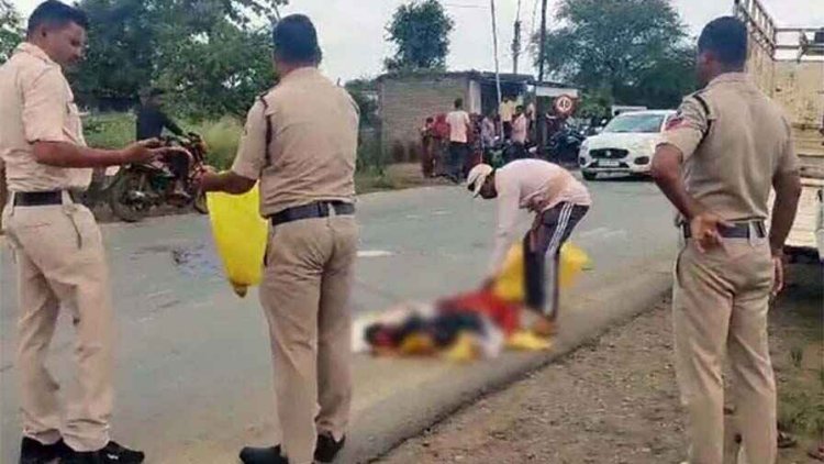 कैप्सूल वाहन बाइक सवार को कुचला, चक्के में दबने से युवक की दर्दनाक मौत, फरार वाहन चालक को पुलिस ने किया गिरफ्तार