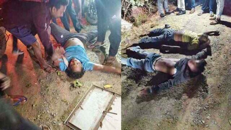 पिकअप की टक्कर से 3 युवकों को दर्दनाक मौत, आक्रोशित परिजनों ने टोल प्लाजा के सामने शव रखकर किया प्रदर्शन, मुआवजे की मांग