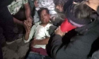 अज्ञात वाहन की चपेट आए ग्रामीण की मौत, ग्रामीणों ने किया चक्काजाम, ट्रक पलटी, टूटा बिजली खम्भा, रात 3 बजे से लाइट बंद