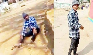 फिर सामने आया शराबी शिक्षक का कारनामा, स्कूल के बाहर नशे में धुत्त सड़क पर घूमते वीडियो हुआ वायरल, ग्रामीणों में आक्रोश