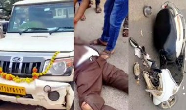 तेज रफ्तार पिकअप ने स्कूटी सवार को मारी जोरदार टक्कर, बुजुर्ग की हालत नाजुक, हादसे के बाद आरोपी वाहन लेकर फरार, जांच में जुटी पुलिस