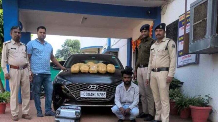 गरियाबंद पुलिस ने भिलाई के तस्करों को किया गिरफ्तार, नाबालिग दो आरोपियों से 13 किलो गांजा और वरना कार जप्त