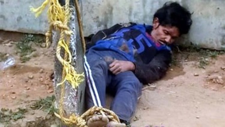 चोरी के शक में अधेड़ की भीड़ ने बिजली के खंभे से बांधकर पीट-पीट कर ले ली जान, एक आरोपी गिरफ्तार, फरार आरोपियों की तलाश जारी