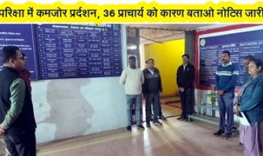 अर्धवार्षिक परीक्षा में कमजोर प्रदर्शन 36 प्राचार्य, BEO और BRCC को कारण बताओ नोटिस, गैरहाजिर प्रिसिपल के खिलाफ हुई सख्त कार्यवाही