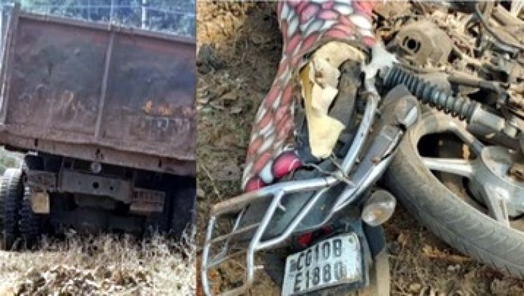 तेज रफ़्तार का कहर, चावल लेने सोसायटी जा रहे चाची-भतीजे को हाइवा ने रौंदा, दोनों की मौके पर ही मौत हुई दर्दनाक मौत, परिवार में पसरा मातम