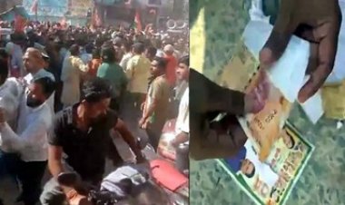 BJP पार्षद प्रत्याशी को लोगों ने पैसे बांटते पकड़ा, नोटों से भरे 10-15 लिफाफे नाले में फेंके, रैली के दौरान आपस में भिड़े कार्यकर्ता, एक दूसरे के फाड़े बैनर पोस्टर