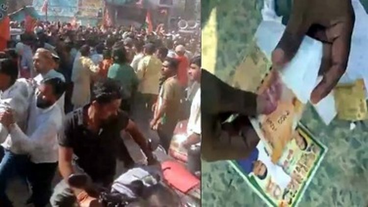 BJP पार्षद प्रत्याशी को लोगों ने पैसे बांटते पकड़ा, नोटों से भरे 10-15 लिफाफे नाले में फेंके, रैली के दौरान आपस में भिड़े कार्यकर्ता, एक दूसरे के फाड़े बैनर पोस्टर