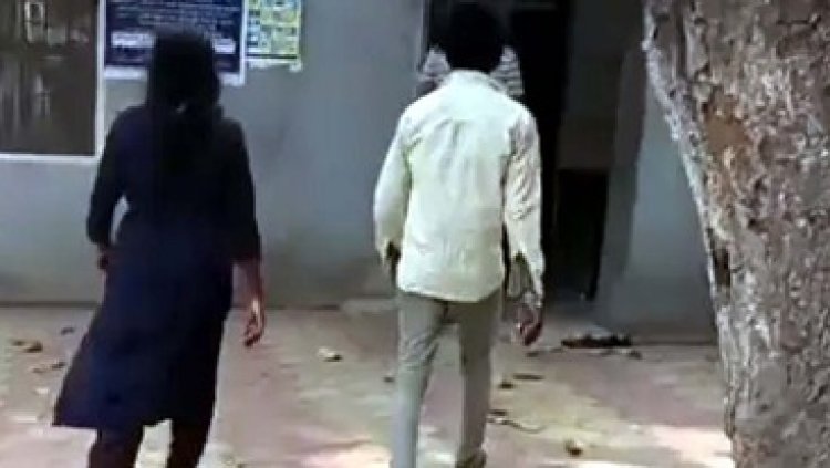 शर्मनाक घटना आई सामने, पत्नी को पीटते-पीटते थाने लेकर पहुंचा पति, लोग बने रहे तमाशबीन, सोशल मीडिया में वीडियो तेजी से वायरल