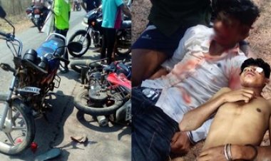 सरपंच की बाइक और मोटर साइकिल सवार की जोरदार टक्कर, चार घायल, एक की हालत नाजुक, अस्पताल में भर्ती, इलाज के लिए रेफर