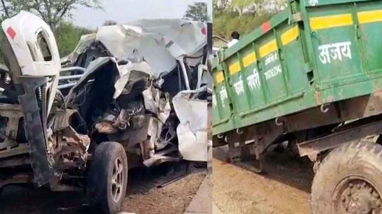 नेशनल हाईवे 30 में तेज रफ्तार स्कॉर्पियो ने ट्रैक्टर को पीछे से मारी जोरदार टक्कर, रिटायर्ड प्रिंसिपल की मौत, एक की हालत नाजुक