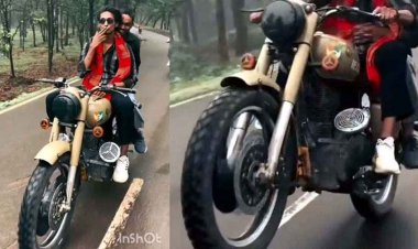 बीजेपी पार्षद विजय के पुत्र का खतरनाक स्टंट, बेटे का फॉर्च्यूनर और बाइक से खतरनाक स्टंट का वीडियो हुआ वायरल, मैनपाट में हुआ शूट