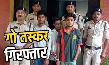 छत्तीसगढ़ में हो रही गौ तस्करी, पुलिस ने 8 गाय और छोटा हाथी वाहन जप्त, अमन समेत 3 आरोपियों को रंगे हाथ गिरफ्तार कर भेजा जेल
