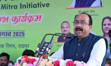 अभनपुर में डिप्टी सीएम अरुण साव और मंत्री टंकराम वर्मा, 469.37 लाख की लागत से बने 11 भवनों का लोकार्पण, 2 लाख 21 हजार 145 पौधे लगेंगे