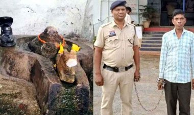 भगवान शिव और हनुमान की मूर्तियों मूर्तियों की तोड़फोड़ कर धार्मिक भावनाएं भड़काने वाला आरोपी गिरफ्तार, ग्रामीणों में भारी आक्रोश