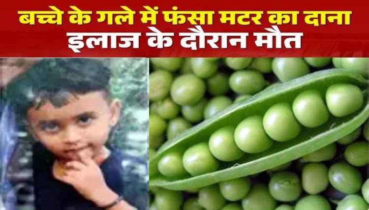 मटर का दाना फेफड़े में फंसने से 3 साल के मासूम की दर्दनाक मौत, परिवार में मचा कोहराम, पूरे गांव में शोक का माहौल