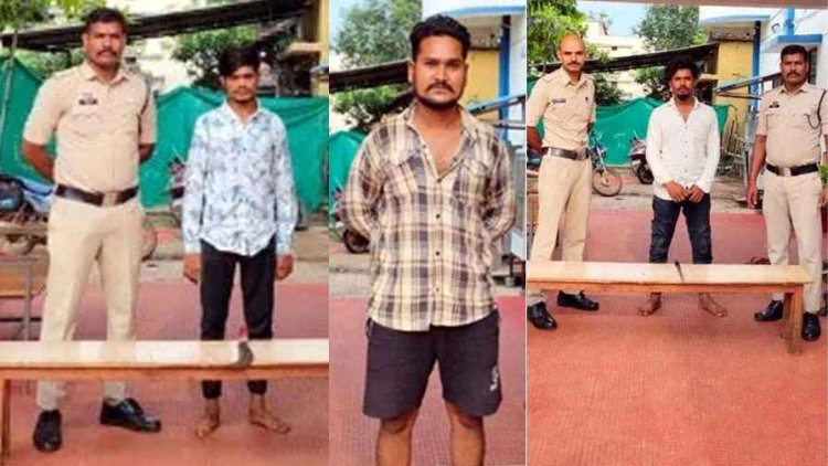 राजिम पुलिस ने तलवार और चाकू लहराकर राहगीरों को धमकाने वाले 3 आरोपियों को गिरफ्तार कर भेजा जेल, अवैध हथियार बरामद