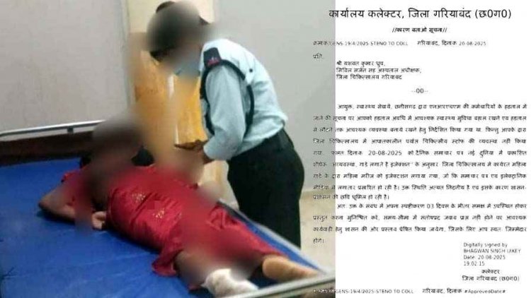 महिला गार्ड ने लगाया मरीज को इंजेक्शन, अव्यवस्था पर कलेक्टर ने चिकित्सा अधिकारियों को जारी किया कारण बताओ नोटिस