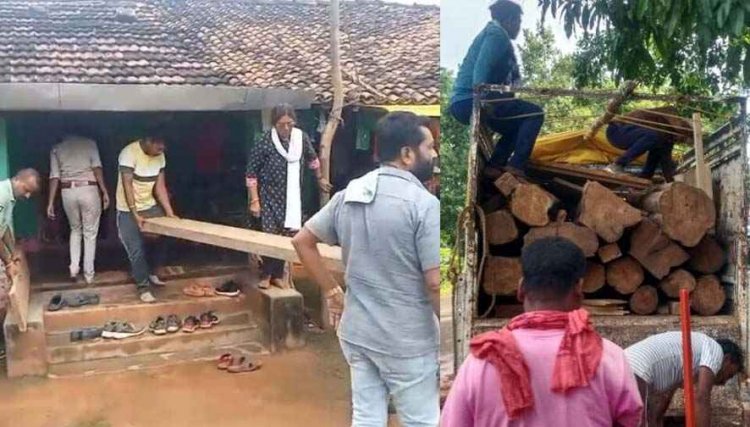 उदंती सीतानदी टाइगर रिजर्व की वन माफियाओं के खिलाफ बड़ी कार्रवाई, लाखों की सागौन लकड़ी और 2 पिकअप वाहन जब्त