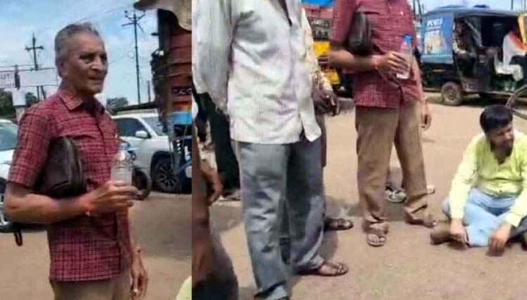 पुलिस ने 500 का काटा चालान, धरने पर बैठा नाराज बुजुर्ग के बेटा, स्थानीय लोगों ने भी कर दिया चक्का जाम, मचा हड़कंप, लगा मनमानी का आरोप