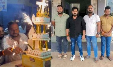 बदमाशों ने देर रात सड़क पर लग्जरी कार खड़ी कर खुलेआम किया बर्थडे सेलिब्रेशन, वीडियो वायरल, 4 आरोपी भेजे गए जेल