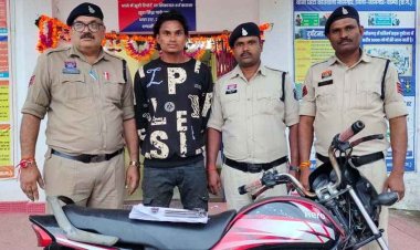 आधी रात कार के सामने अड़ाया मोटरसायकल, खिलौना पिस्टल से व्यापारी को डराने की कोशिश, आरोपी कन्हैयालाल गिरफ्तार