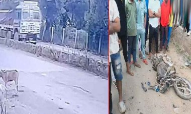 तेज रफ्तार ट्रक ने मारी टक्कर, चकनाचूर हुई बाइक, 2 चचेरे भाईयों की मौके पर मौत, दो गंभीर, ओवरटेक के दौरान वाहन कुचलकर फरार
