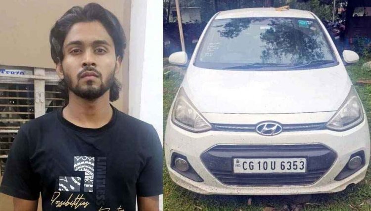 तेज रफ्तार कार ने मोटरसाइकिल सवार को मारी जोरदार टक्कर, हादसे में सुरक्षा गार्ड की मौत, पसरा मातम, आरोपी वाहन चालक गिरफ्तार