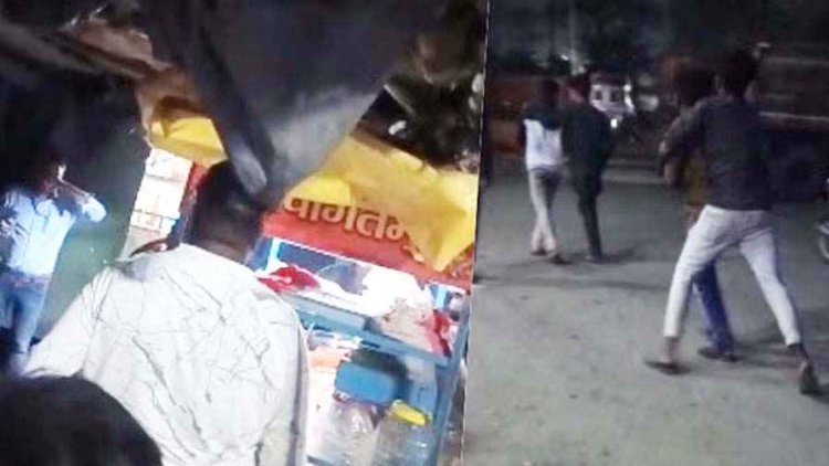 शराब की दुकान पर शराबियों का हंगामा, दारु खरीदने के लिए भिड़ गए दो गुट, दुकान के बाहर जमकर मारपीट, एक युवक के सिर पर चोंट