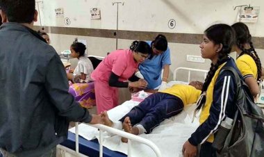 दर्जन भर स्कूली बच्चों से भरा ऑटो सड़क में मवेशियो को बचाने की कोशिश में अनियंत्रित होकर पलटा, दो बच्चे गंभीर रुप से घायल