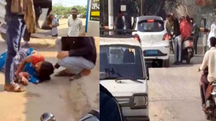 इंस्पेक्टर की कार ने बाइक सवार और महिला को मारी टक्कर, घायल हालत में अस्पताल में भर्ती, हादसे के बाद भागा तो लोगों ने पीछा कर पकड़ा