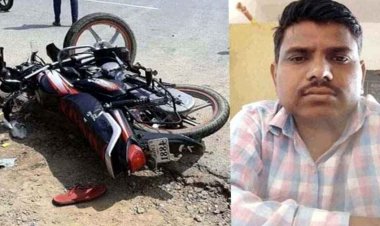 बाइक सवार पिता-पुत्र को ट्रक ने मारी टक्कर, हादसे में पिता की मौत, 2 हादसों में दो शिक्षकों की गई जान, बेटे की हालत नाजुक, ड्राइवर गिरफ्तार