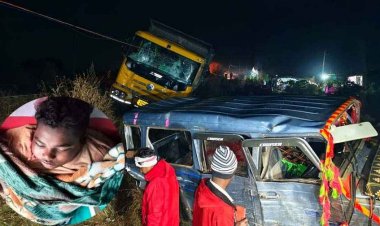 हाइवा ने खड़ी क्रूजर को मारी टक्कर, झाड़-फूंक कराने जा रहे 2 की मौत, एक ही परिवार के 9 घायल, गाड़ी छोड़कर आरोपी ड्राइवर फरार