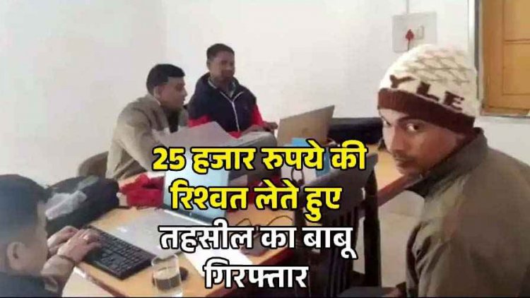 मकान क्षतिपूर्ति का मुआवजे के नाम पर सौदेबाजी, तहसील के बाबू ने मांगी रिश्वत, ACB ने 25 हजार की घूस लेते आरोपी तोखन को रंगे हाथों दबोचा