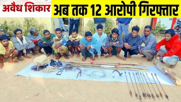 सांभर के अवैध शिकार में 12 आरोपी गिरफ्तार, अन्य की तलाश जारी, इधर अतिक्रमण की बड़ी कोशिश नाकाम, 53 आरोपी गए जेल