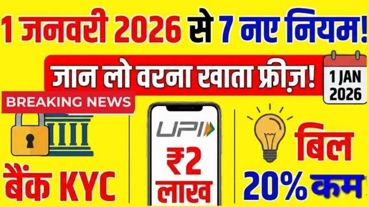 Rule Change : 1 जनवरी 2026 से देश भर में बदलेंगे कई नियम, आपकी जेब और LPG, आधार, सैलरी और कार कीमतों पर पड़ेगा असर