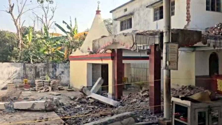 सास-ननद के साथ मंदिर में माथा टेकने गई गर्भवती बहू, अचानक बीम गिरने से मची चीख-पुकार, नवविवाहिता की मौत से पसरा मातम